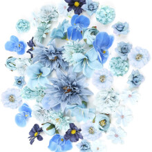80 boutons de fleurs artificielles de 25 à 43 mm pour bouquets de mariage, décorations de gâteaux, accessoires de coiffure de mariée et