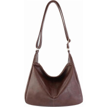Hobo-Tasche für Damen, ultraweiche vegane Leder-Umhängetasche mit verstellbarem Riemen und Reißverschluss