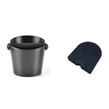 Set da 2 pezzi per lo smaltimento dei fondi di caffè: cestino e tappetino.