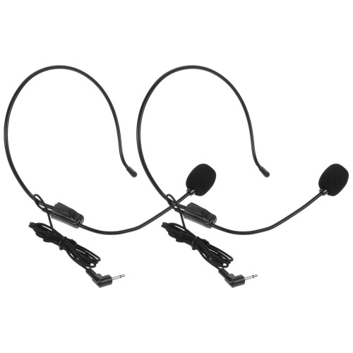 Microfon cu cască vocală pentru prelegeri cu amplificator 2 buc