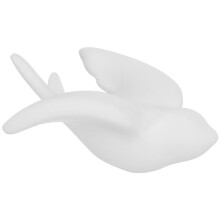 Decorazione murale a forma di rondini in ceramica bianca, design 3D realistico, versatile per la casa.