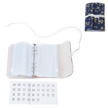 Circular Needle Organiser Bag with 12Pcs Removable Zippered PVC Binder Pocket Portable Knitting Needle Case For Sewing