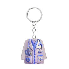 Pendentif porte-clés/pendentif de voiture en acrylique plat 2D à thème infirmière, décoration de sapin de Noël pour les fêtes