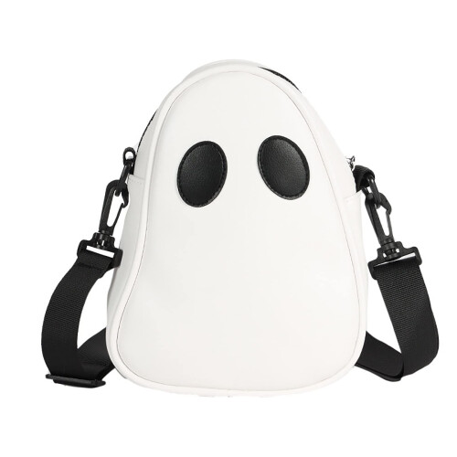 Τσάντα Halloween Ghost – Τσάντα Messenger από PU δέρμα, χαριτωμένο σχέδιο με χρωματικά μπλοκ,