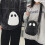 Τσάντα Halloween Ghost – Τσάντα Messenger από PU δέρμα, χαριτωμένο σχέδιο με χρωματικά μπλοκ, 6