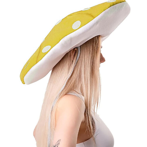 Αστείο βελούδινο καπέλο μανιταριών Unisex καλύμματα κεφαλής για αποκριές cosplay 1