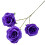 Rosa artificial em formato de coração, vermelha, 45 cm (18 polegadas), 1 peça. 2