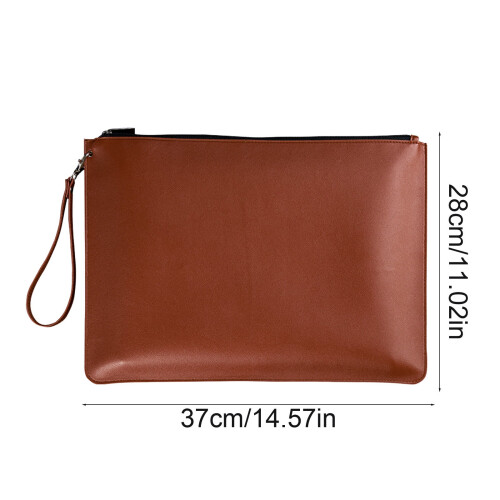 Leather Document Folder, Brown 2