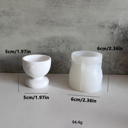 Heart Pattern Silicone Eggs Holder Molds for Crafting 2