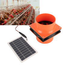 Ventola di scarico alimentata a energia solare da 10 W, pannello monocristallino ABS da 5 V per gabbie di uccelli e animali domestici
