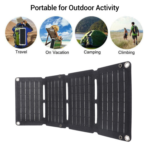 Cargador de panel solar plegable de 40 W 18,245,5 cm USB-C 2