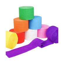 8 rouleaux de serpentins en papier crépon pour décorations d'anniversaire, mariage, festival, remise de diplômes, thème arc-en-ciel et bonbons