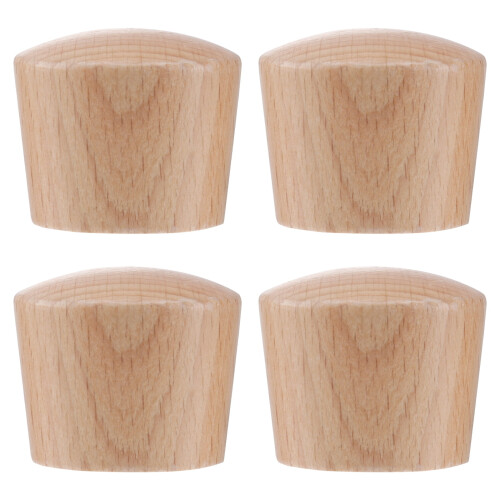 Set van 4 houten potdekselknoppen