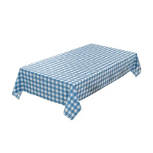 Nappe rectangulaire imperméable à carreaux bleus et blancs, 137 x 274 cm, lavable, infroissable, pour la cuisine, la salle à manger et