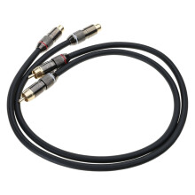 YIEMEEN 2RCA Female to 2RCA Male Cable Stereo Sound Cable Gold Plate Metal Shell Flexible Extender Cable for Speakers