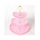 Pink hjerteformet metalkagefad 3-lags 1