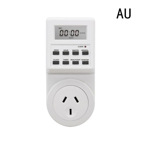 Electronic Digital Timer Switch Socket EU/UK/US/AUPlug 24 Hour Cyclic Kitchen Timer Outlet Programmable Timing Socket