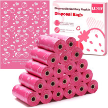 300P bindposer – rosa duftende feminine hygieneposer for bind, tamponger, bleier – kompatible med YANTONG-ruller