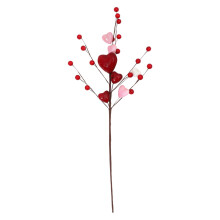 Haste artificial em formato de coração com frutos silvestres (56 cm)