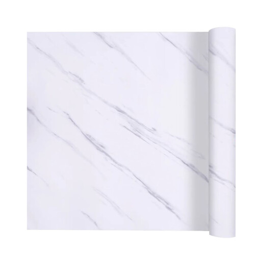 Selvklebende tapet i hvit marmor 0,4x3m 2