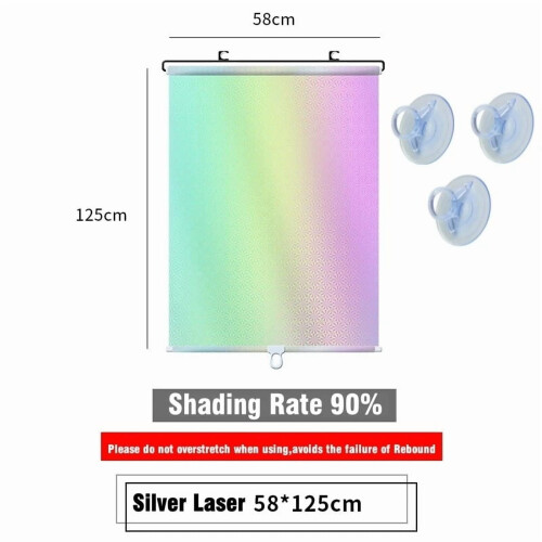 Universal Roller Blinds Βεντούζα Σκίαστρο Κουρτίνα Συσκότισης χωρίς Νύχια Αυτοκίνητο