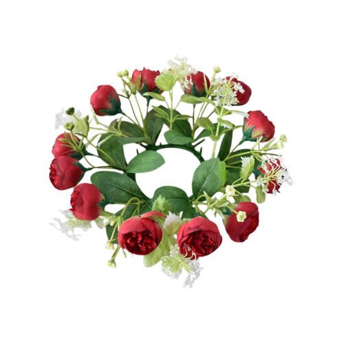 Artificial Rose & Eucalyptus Wreath 25 cm