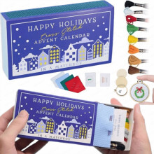Kit de calendrier de l'Avent de Noël au point de croix (24 jours)