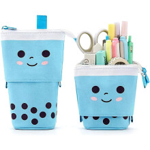 Piórnik stojący Kawaii Blue z rozkładaną podstawką