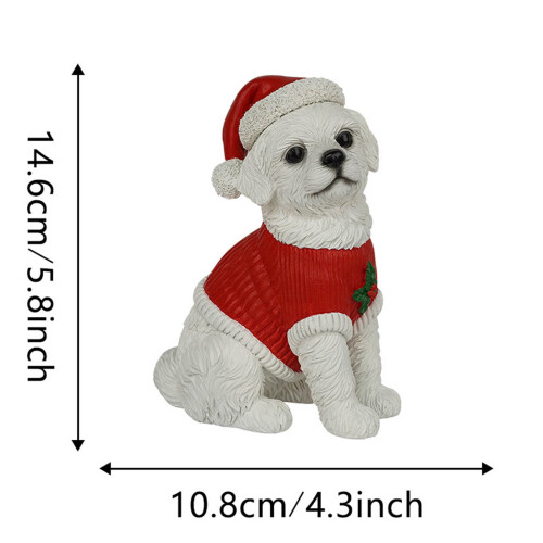 Weihnachtshundefiguren Corgi Bichon Labrador 15 cm 2