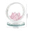 Krystal lotusblomstfigur – lyserød, blyfrit glas, 1 stk. 3