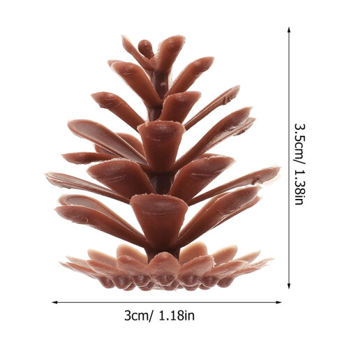 Light Brown Plastic Pine Cones Christmas Decor 50 pcs 1