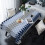 Mid-Century Modern Waterproof Tablecloth Navy Gray52x70 8