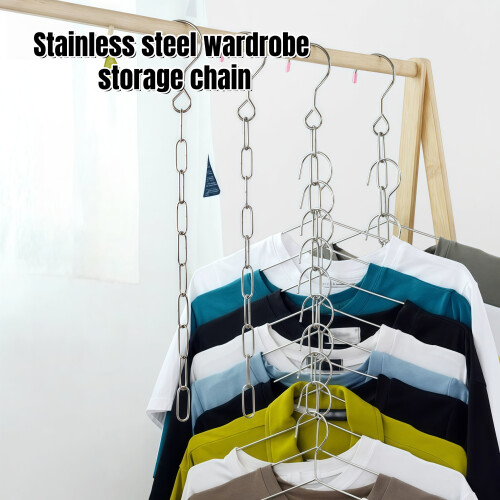 Chaînes de rangement pour placard, solides et fiables, lot de 6 2