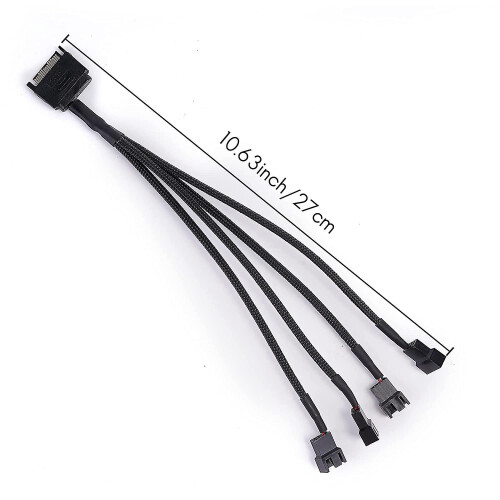 SATA auf 3x3/4-Pin Lüfteradapterkabel 1