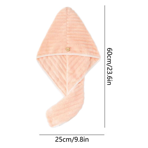 Capac de prosop din microfibră roz, absorbant, gros 2