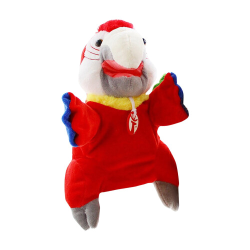 Parrot Hand Puppet with Movable Mouth, 25 cm, Multi-Colour