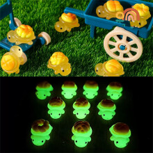 Animals Night Glow, 50PCS Miniature Things Figurines to Hide, Animals Figures for DIY Garden Decoration, Bread Shaped Turtle, Random Colors