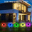 Lampada solare da terra per esterni a LED, 7 colori, con telecomando. 4