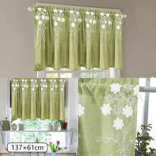 Curtain,Floral Curtains Kitchen Coffee Curtains Bedroom Rod Curtains Lace Short Curtains Lace Curtains 54 X 24 Inch 1 Panels