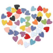 Mosaico in ceramica a forma di cuore, colori misti, 200 g