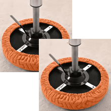 Housses rondes élastiques et lavables pour tabourets de bar (lot de 2)