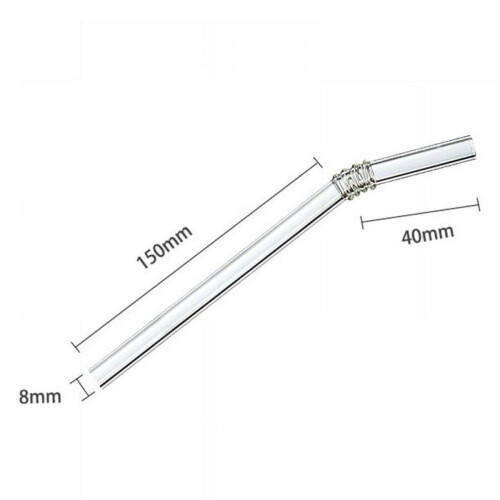 Glass Straws Set Borosilicate 5 Pcs 1