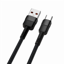 Supersnelle 100W USB-C-opladerkabel met 7A-uitgang voor snel opladen en 480 Mbps gegevensoverdracht.