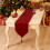 Rode kersttafelloper van polyester, 70 x 13 inch 1