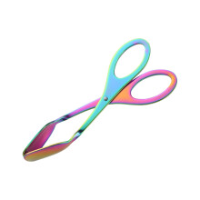 Pince de cuisine de 18 cm (7,1 pouces) en acier inoxydable, poignée ergonomique confortable, forme ciseaux, résistante à la chaleur pour barbecue