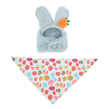 Set di costumi pasquali per animali domestici e oche da giardino - Abiti festivi a tema coniglietto per animali domestici e statue di oche da