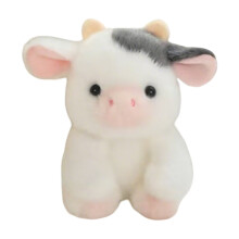 Schattige pluche koeien, 11 x 6,5 cm, knuffelkussen, schattige huisdierknuffel, decoratie voor thuis, op kantoor en als cadeau voor familie en