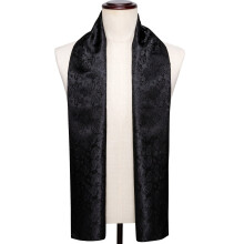 Mens Scarves Grey Golden Black Floral Paisley Long Scarf Shawl Fashion Accessory Autumn Winter