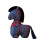 Peluche Poney – Jaune et bleu doux, 1 pièce 1