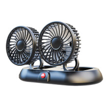 Dual Head Car Fan, 360 Rotatable Cooling Fan with Adjustable Speed and Quiet Operation for Vehicle Interior Airflow Enhancement